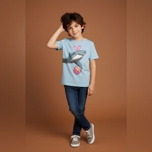 Carter’s Boys Easter Bunny Shark Graphic T-Shirt – Sizes 10–12